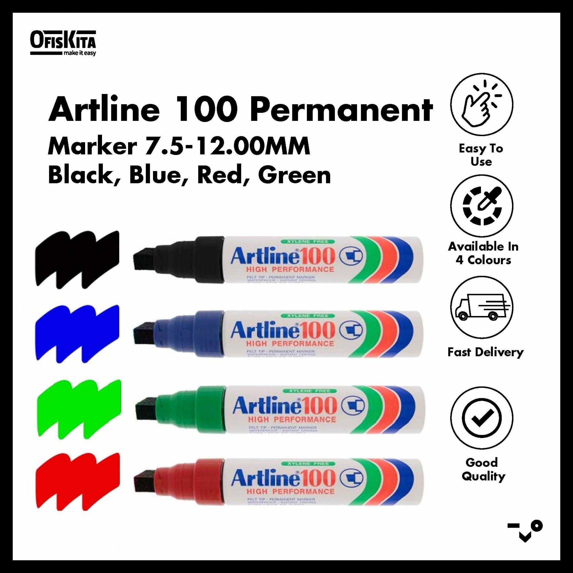 Artline 100 Permanent Marker 7.512.00MM